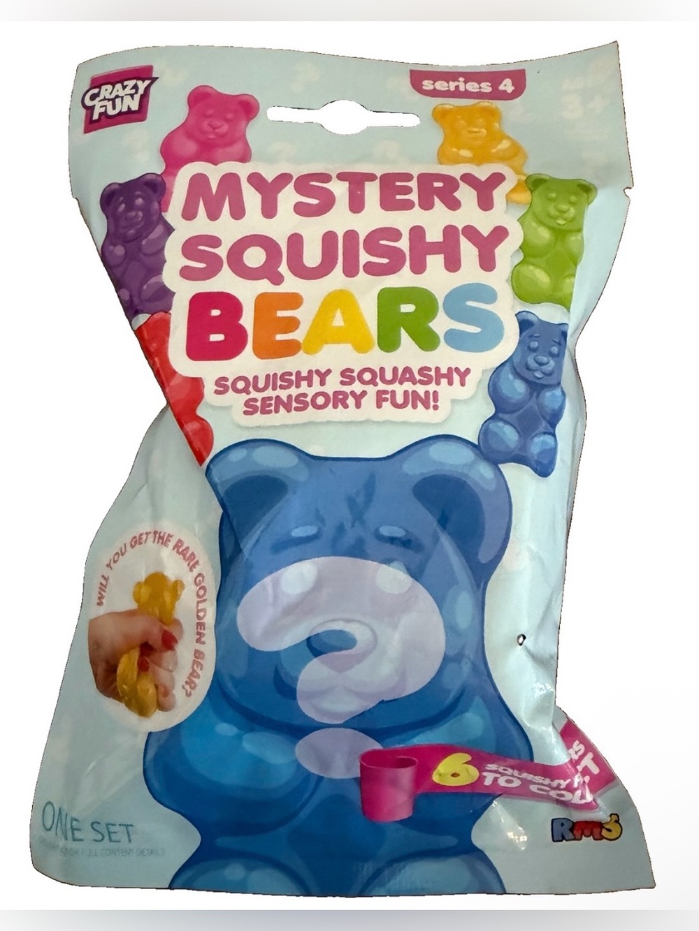 Mystery Squishy Bears Blind Bag NWT Will you get the rare Golden Bear?